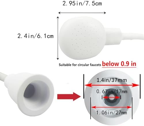 Portable Rubber Hose Nozzle, Hand Shower, Suitable - Image 2