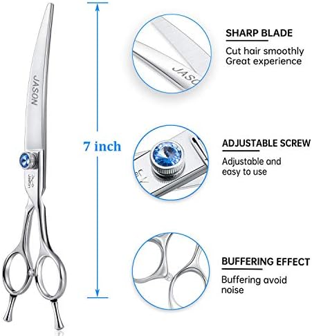 JASON Curved Dog Grooming Scissors - Image 3