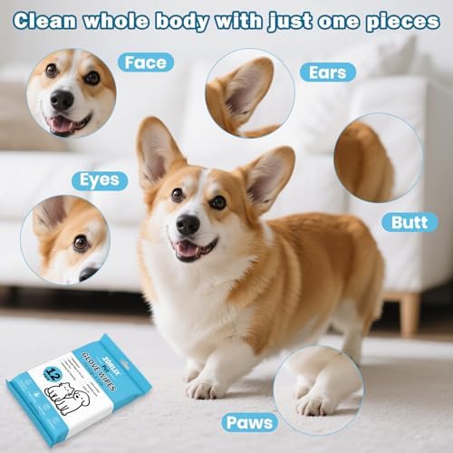 60Pcs Hypoallergenic Pet Glove Wipes - Image 6