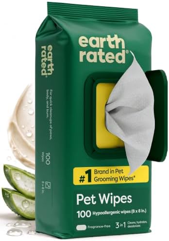 Earth Rated Dog Wipes for Paws & Butt, Deodorizing by EarthRated