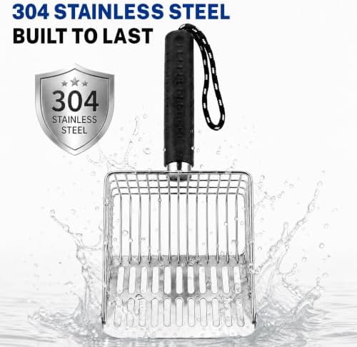 304 Stainless Steel Cat Litter Scoop-Metal Litter Scooper - Image 5