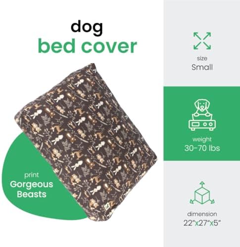 Molly Mutt Dark Brown Dog Bed Cover, Non-Toxic & 100% Cotton - Image 2