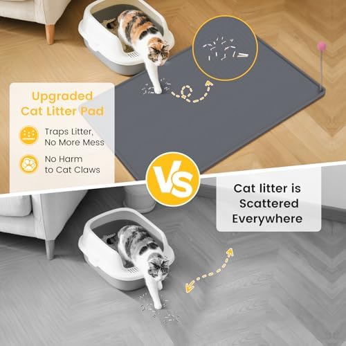 Cat Litter Mat, Waterproof and Easy to Clean Silicone Cat Mat - Image 2