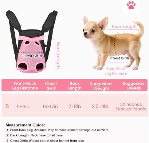 Inspack Dog Backpack Carrier/Cat Carrier, Adjustable Pet Front Carriers Travel - Image 3