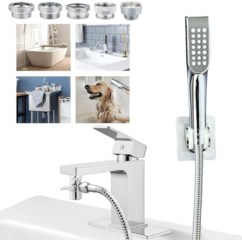 Tub faucet spayer attachment, Bathtub Shower Head Sink-Faucet by phyxon