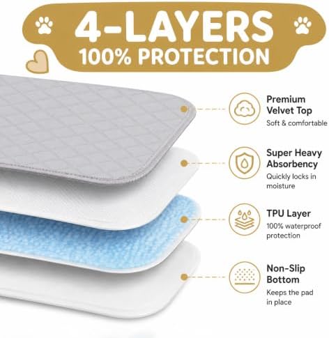 CoolShields Washable Pee Pads for Dogs, 4 Pack - Image 6