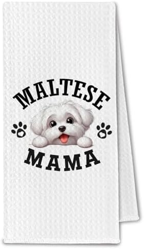 Maltese Mama Kitchen Towels, Dog Mama Maltese Gifts by Unknown
