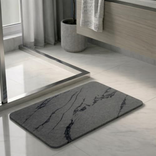 Stone Bath Mat – Diatomaceous Earth Quick Drying Non-Slip Bathroom Mat – by PebbleNest