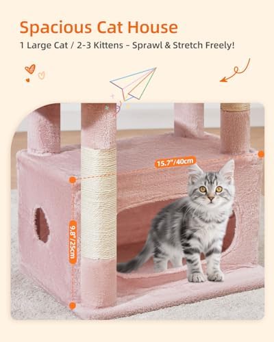 Taoqimiao Cat Tree, 38.5In Cat Tower - Image 2