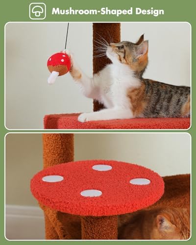MUTTROS 56.3" Mushroom Cat Tree - Image 5