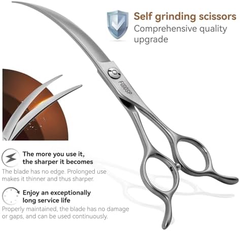 Professional 45°Curved Grooming Scissors - Image 3