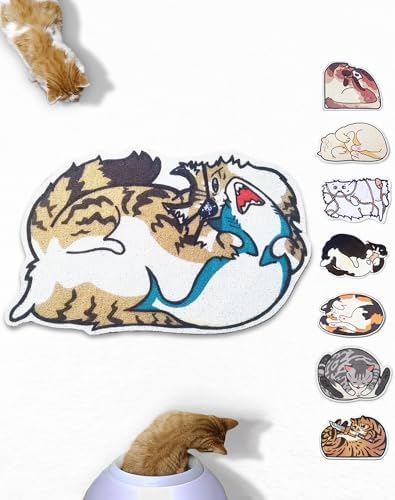 Lukamoo® Cute Cat Litter Mat, for Kitty Litter & Cute Cat Litter Box, Litter by Lukamoo