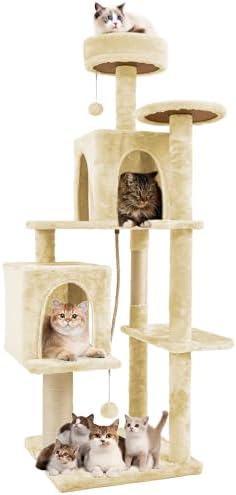 58.5inch Large Cat Tree Tower Condo by TSCOMON