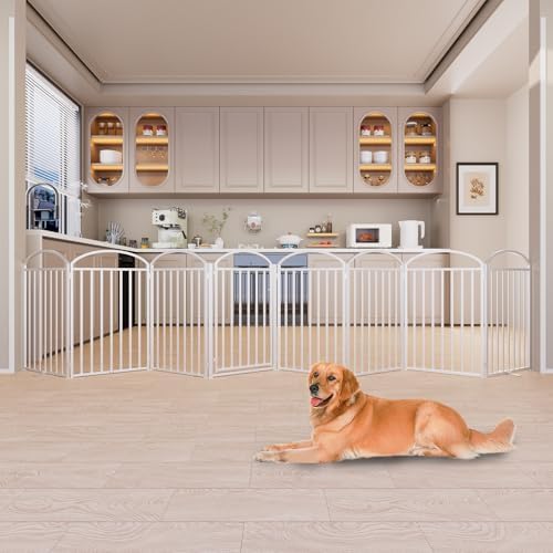 SNUOWU 8 Panels Full Matel Freestanding Dog Gates - Image 4
