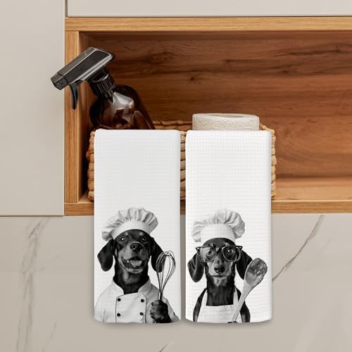 Dog Kitchen Towels Decor Set of 2 - Image 3