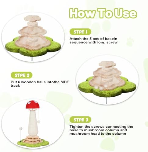 Mushroom Cat Scratcher/Scratching Post, Cute Cat Scratching Post - Image 4