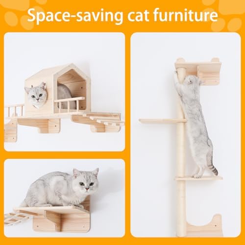 Cat Shelves for Wall – Cat Climbing Furniture Set for Large Cats - Image 2