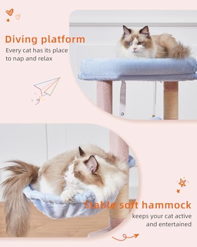 Taoqimiao Cat Tree, 38.5In Cat Tower - Image 4