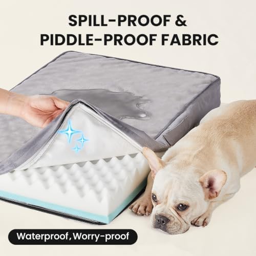 OhGeni Orthopedic Waterproof Medium Dog Bed, Memory Foam, 30 inch - Image 5