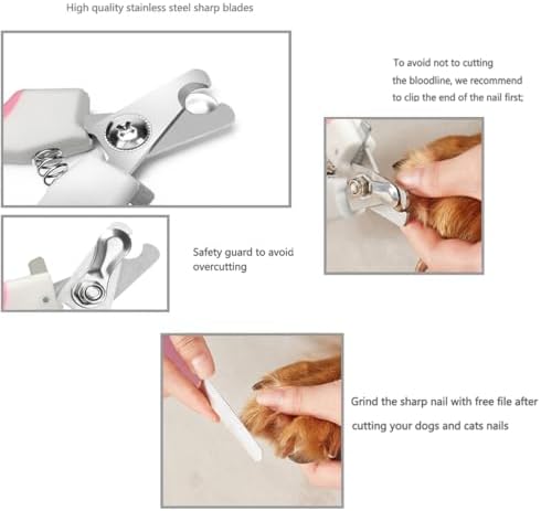 Pet Nail Clippers and Trimmers Set Safety Guard to Avoid Over Cutting Razor - Image 5