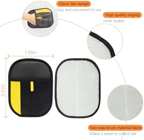 Deshedding Pet Grooming Gloves for Cats & Dogs - Image 3