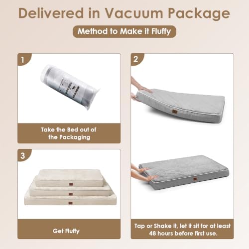 EHEYCIGA Large Memory Foam Dog Crate Bed Washable - Image 5