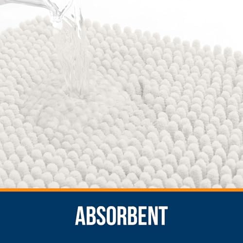 OLANLY Bathroom Rugs 30x20, Extra Soft Absorbent Chenille Bath Rugs - Image 4