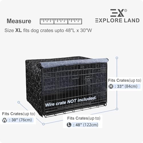 Explore Land Pattern Dog Crate Cover, 48 Inches - Image 2