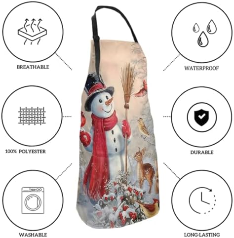 Sweetshow Cute Dog Apron with 2 Pockets and Adjustable Neck Waterproof Kitchen - Image 6