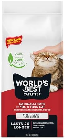 World's Best Cat Litter, Lasts 2X Longer, 8 lb Bag by WorldsBestCatLitter