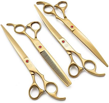 Moontay Professional 8" Dog Grooming Scissors Set 4PCS - Image 3