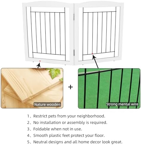 ZJSF Freestanding Foldable Dog Gate - Image 6