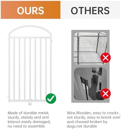 SNUOWU 3 Panles Full Matel Freestanding Dog Gates - Image 3