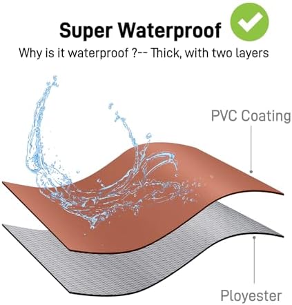 Waterproof Apron with Comfortable Adjustable Bib Rubber Vinyl Dishwasher Heavy - Image 2