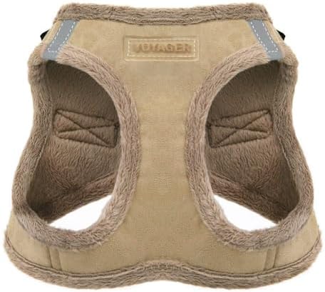 Voyager Step-in Plush Dog Vest Harness -Latte Suede by BestPetSuppliesLLC