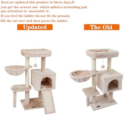 Cute Cat Tree Kitten Cat Tower Condo Furniture Scratching Posts Hammock - Image 4
