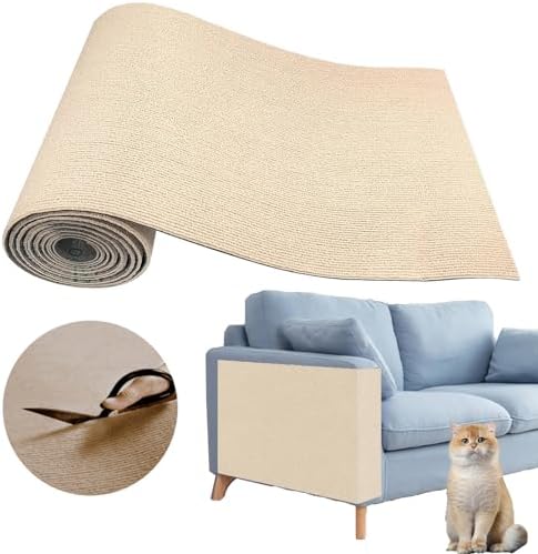 Cat Scratching Climbing Carpet Mat, Self-Adhesive Couch Furniture Protector by SREBAY