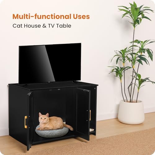 Dwanton Cat Litter Box Enclosure, - Image 3