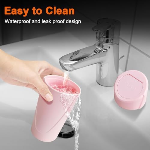 Car Trash Can, Leakproof Mini Car Garbage Can Cup Holder - Image 5