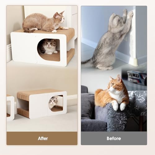 EHEYCIGA Cardboard Cat Scratcher House, 20-Inch Cat Scratch pad - Image 3