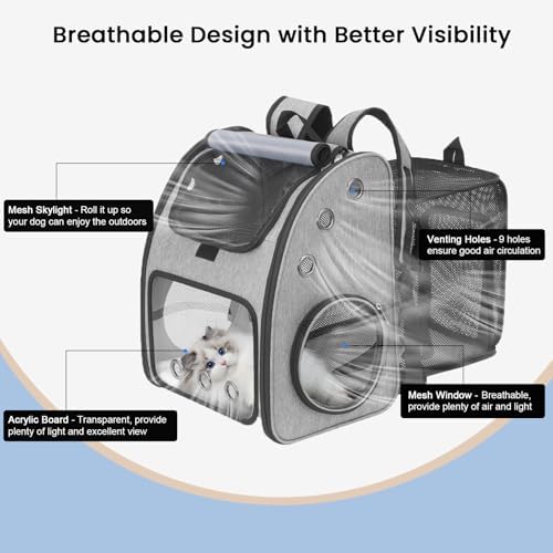 Expandable Cat Carrier Backpack, Large Space, Airline Approved - Image 6