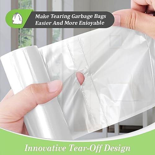 Teivio Small Clear Trash Bags 4 Gallon 440 Count Unscented Garbage Bags - Image 4