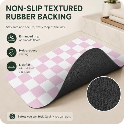 Natural Diatomaceous Earth Bath Mat, Ultra Thin Quick Dry Floor Rug - Image 5