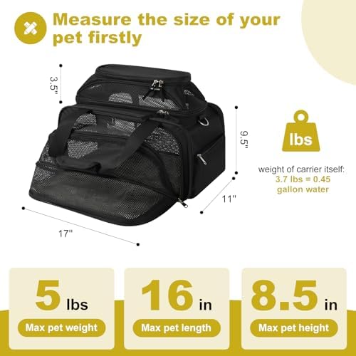 pidipiti 17x11x9.5 Soft-Sided pet Carrier, - Image 3