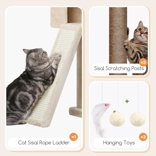 Globlazer Tall Cat Tower Extra Large Cat Tree House - Image 5