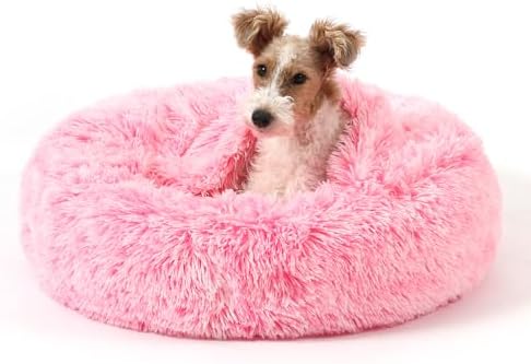 NOYAL Calming Donut Dog Bed, Hooded Cave by Noyal