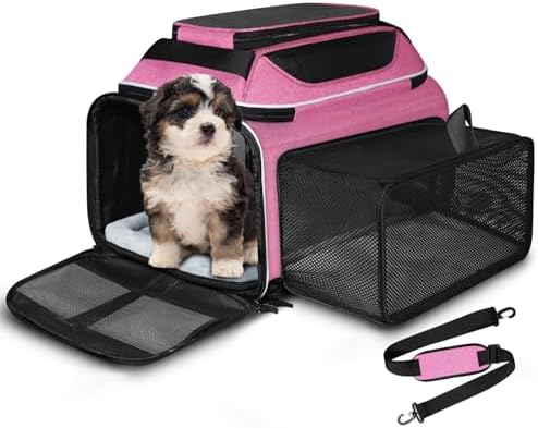 Petskd Top and Side Expandable Small Pet Carrier Airline Approved by Petskd