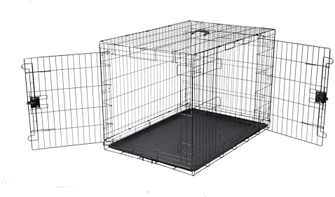 Amazon Basics Portable, Collapsible Metal Wire Dog Crate by AmazonBasics
