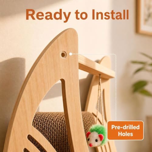 Moon & Star Cat Wall Shelves, Cat Wall Furniture, Indoor Cat Tree Set - Image 3