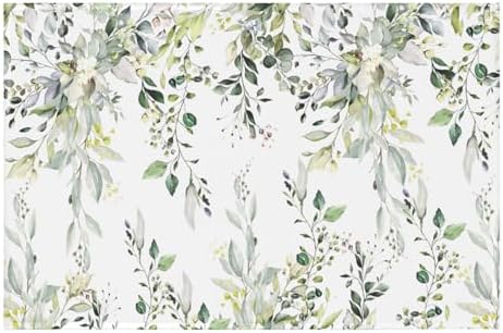 Giwawa Green Eucalyptus Bath Rug Sage Leaves Bathroom Mat Soft Plush Carpet by Giwawa